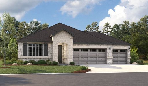 New construction Single-Family house 121 Plumbago Lane, Marble Falls, TX 78654 Agate (3-car)- photo 0 0