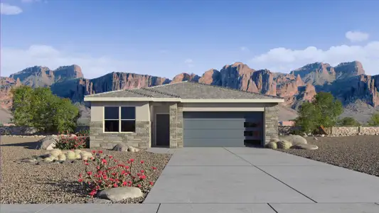 New construction Single-Family house 18412 W Desert Hollow Dr, Wittmann, AZ 85361 Dove- photo 0