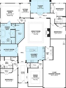 The Margaret floor plan by K. Hovnanian Homes. 1st Floor shown. *Prices, plans, dimensions, features, specifications, materials, and availability of homes or communities are subject to change without notice or obligation.