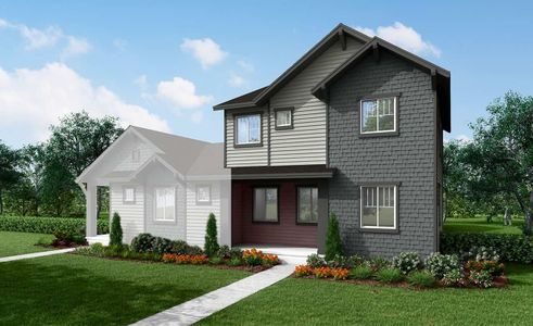 New construction Townhouse house 6109 Zebulon Place, Timnath, CO 80547 Garden Series - Saffron- photo 0