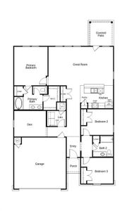 This floor plan features 3 bedrooms, 2 full baths, and over 1,600 square feet of living space