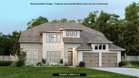 New construction Single-Family house 29814 Longleaf Grove Lane, Fulshear, TX 77441 Design 3399W- photo 0 0