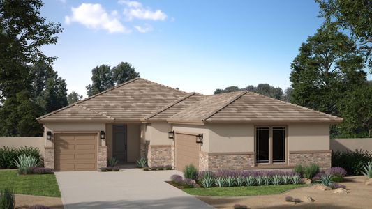 Desert Prairie Elevation with Optional Stone | Hualapai | Sunrise Peak Series | New homes in Surprise, AZ | Landsea Homes
