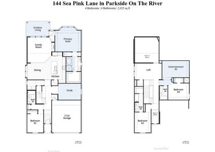 New construction Single-Family house 144 Sea Pink Ln, Georgetown, TX 78628 Griffith Plan- photo