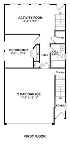 The Frances floor plan by K. Hovnanian Homes. 1st Floor shown. *Prices, plans, dimensions, features, specifications, materials, and availability of homes or communities are subject to change without notice or obligation.