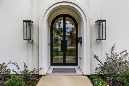 View of exterior entry with french doors