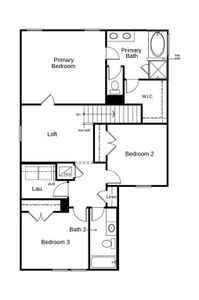 This floor plan features 3 bedrooms, 2 full baths, 1 half bath and over 1,700 square feet of living space.