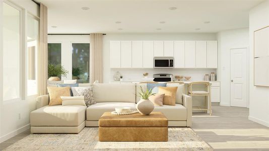 Living room featuring light hardwood / wood-style flooring