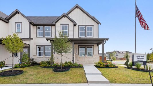 New construction Townhouse house 2551 Caleb Asher Loop, Round Rock, TX 78665 The Crosshaven- photo 0