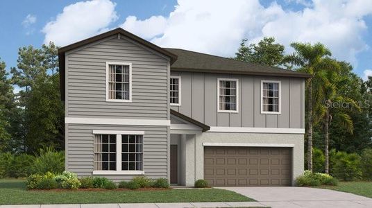 New construction Single-Family house 13169 Garnet Raspberry Avenue, Wimauma, FL 33598 Trenton II- photo 0