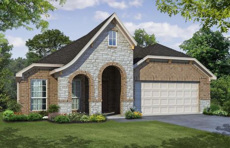 Elevation B with Stone | Concept 2065 at Hunters Ridge in Crowley, TX by Landsea Homes