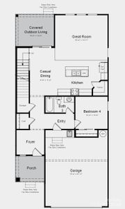 Structural options include: covered outdoor living and sink at garage.