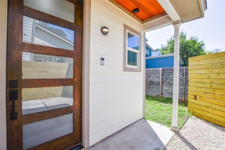 Nice front door! Ring doorbell. Covered front porch.