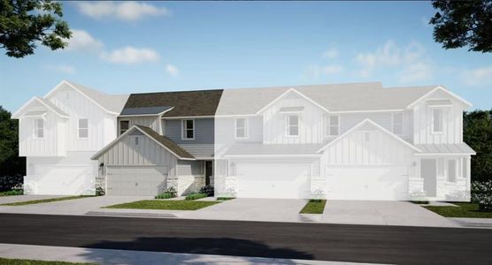 New construction Townhouse house 2561 Jack Nora Way, Round Rock, TX 78665 Rachelle Plan- photo 0 0