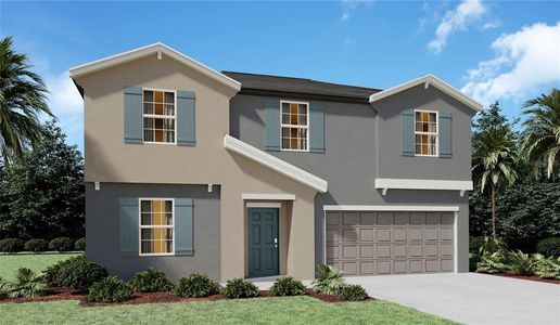 New construction Single-Family house 13108 Calcite Blue Avenue, Wimauma, FL 33598 Raleigh II- photo 0