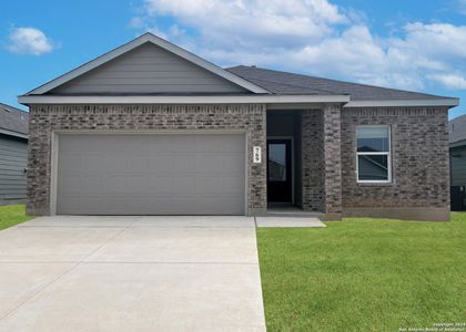 New construction Single-Family house 4927 Legacy Trail, Von Ormy, TX 78073 Huxley- photo 0