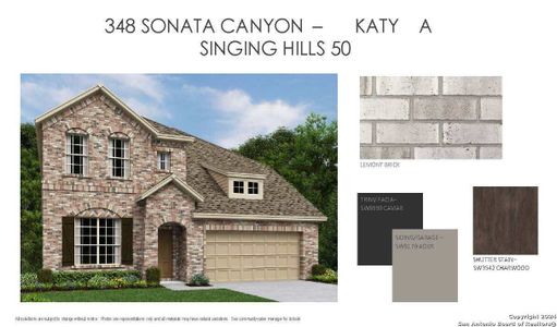 New construction Single-Family house 348 Sonata Canyon, Spring Branch, TX 78070 Katy Homeplan- photo 2 2