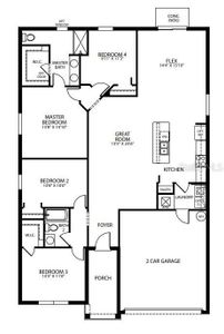 Maple G Floor Plan. 10 X 22 patio slab included!