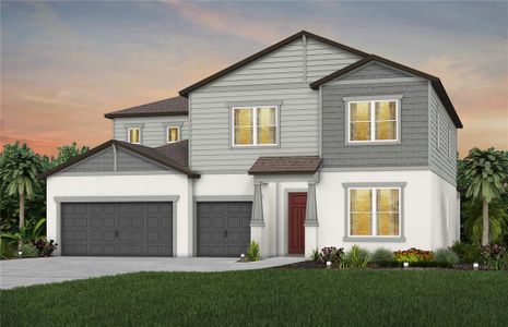 New construction Single-Family house 20901 Cherry River Road, Land O' Lakes, FL 34638 Oakhurst- photo 0