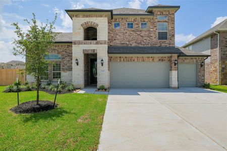 New construction Single-Family house 31503 Westwood Rock Lane, Hockley, TX 77447  The Georgian- photo 0