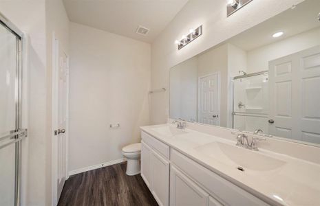 Double vanity in owner's bath *Photos of furnished model. Not actual home. Representative of floor plan. Some options and features may vary.