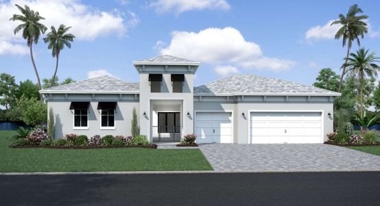 New construction Single-Family house Courtyard 1 (Palm Collection), 15303 Serengeti Boulevard, Spring Hill, FL 34610 - photo