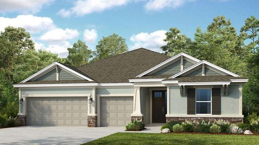 New construction Single-Family house 2251 Overfalls Place, Wesley Chapel, FL 33543 Saint Croix- photo 0