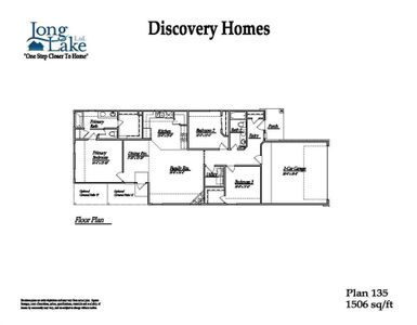 Plan 135 features 3 bedrooms, 2 full baths, and over 1,500 square feet of living space.