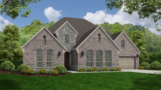 Plan 850 Elevation A with Stone