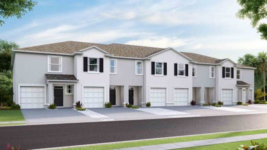 New construction Townhouse house 16634 Grotto Steam Pl, Wimauma, FL 33598 Vale- photo 0