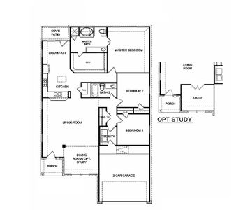 New construction Single-Family house Floor Plan 1800, 20107 Sedona Park Drive, Hockley, TX 77447 - photo