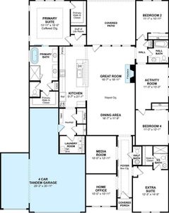 The Geneva floor plan by K. Hovnanian Homes. 1st Floor Shown. *Prices, plans, dimensions, features, specifications, materials, and availability of homes or communities are subject to change without notice or obligation.