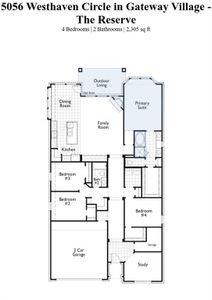 New construction Single-Family house 5056 Westhaven Circle, Denison, TX 75020 Denton Plan- photo