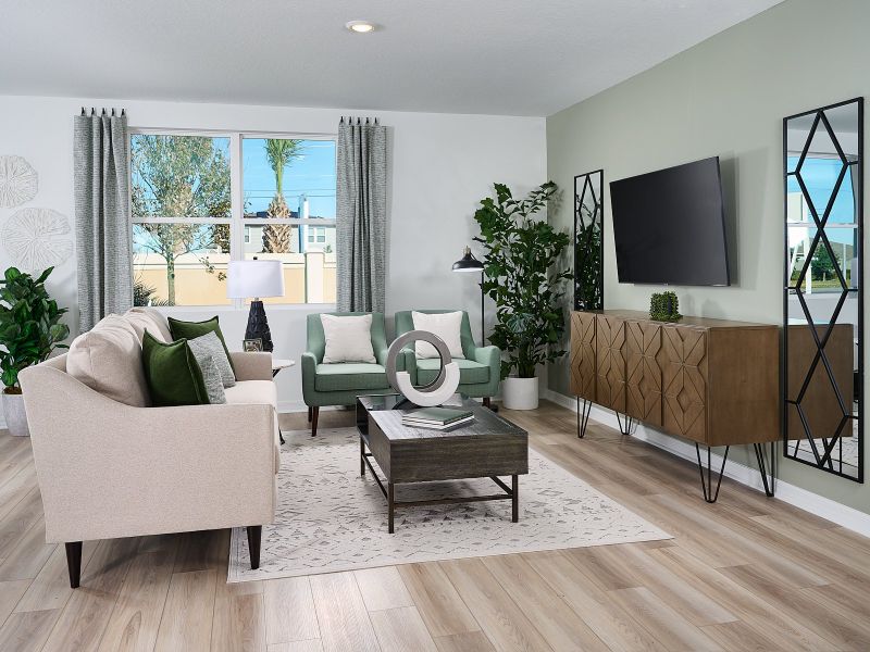 Family room in Hibiscus floorplan