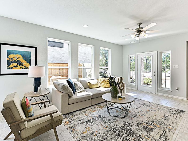 family room from breakfast area