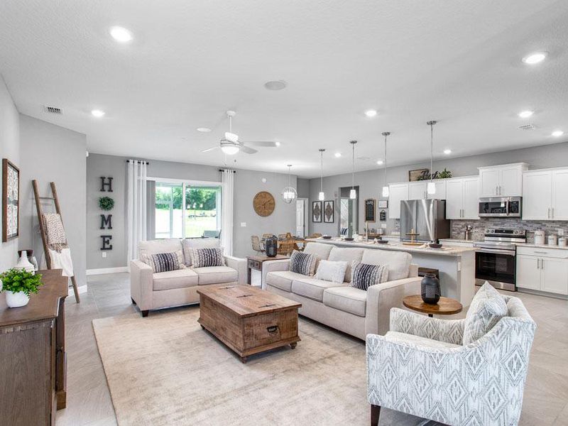 Enjoy a spacious and open living area, personalized with your choice of finishes - Waylyn home plan