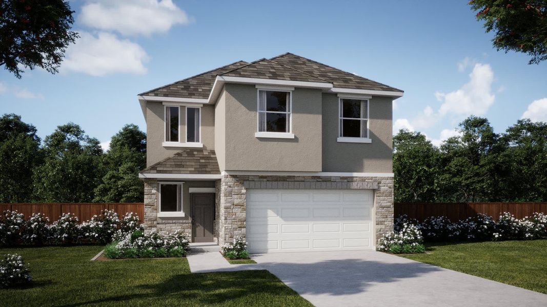 Elevation C | Hailey at Village at Manor Commons in Manor, TX by Landsea Homes