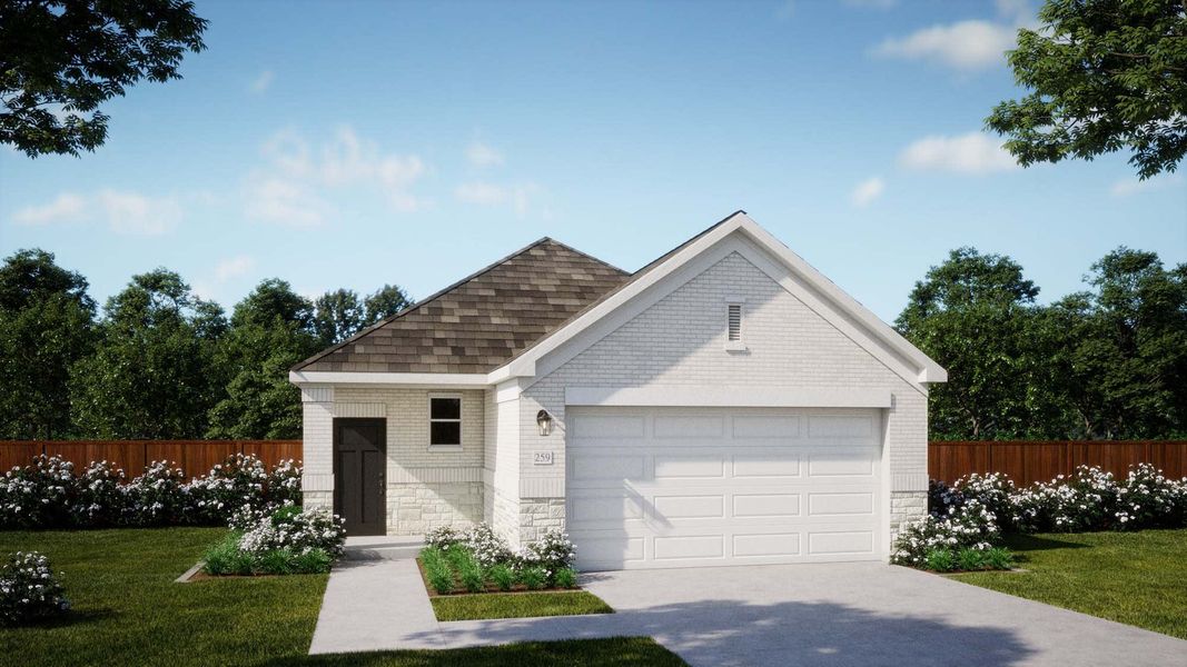 Elevation B | Rebecca at Village at Manor Commons in Manor, TX by Landsea Homes