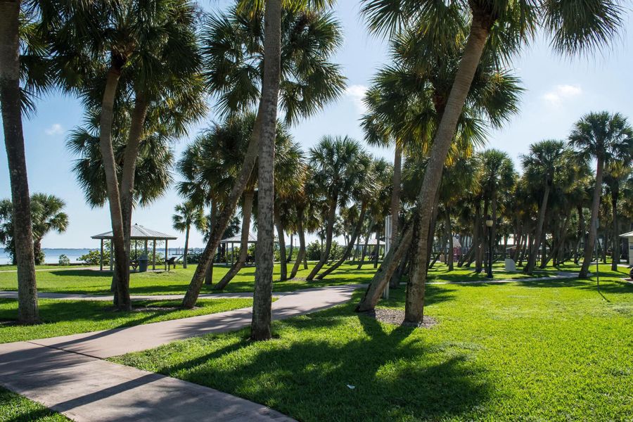 Memorial Park and walking trails along Intracoastal