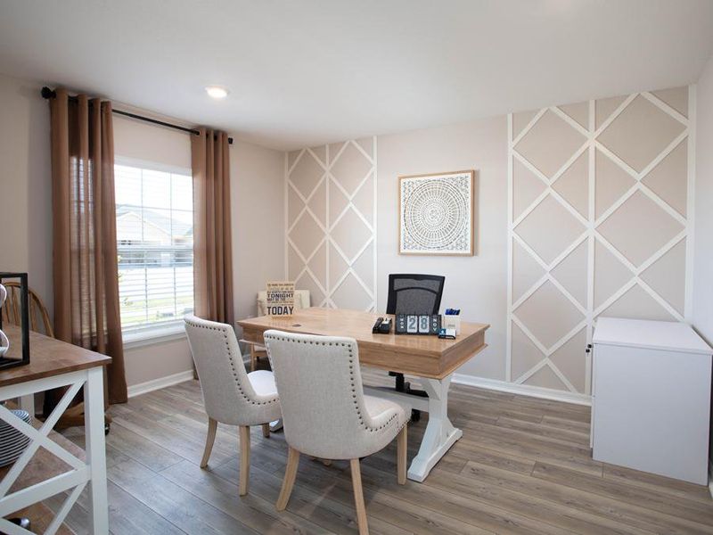 A versatile den is perfect for a home office, or whatever use suits your needs - Serendipity model home in Zephyrhills