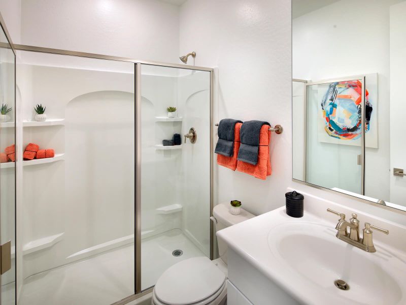 Three full bathrooms in the Bailey floorplan provide plenty of space for the whole family.