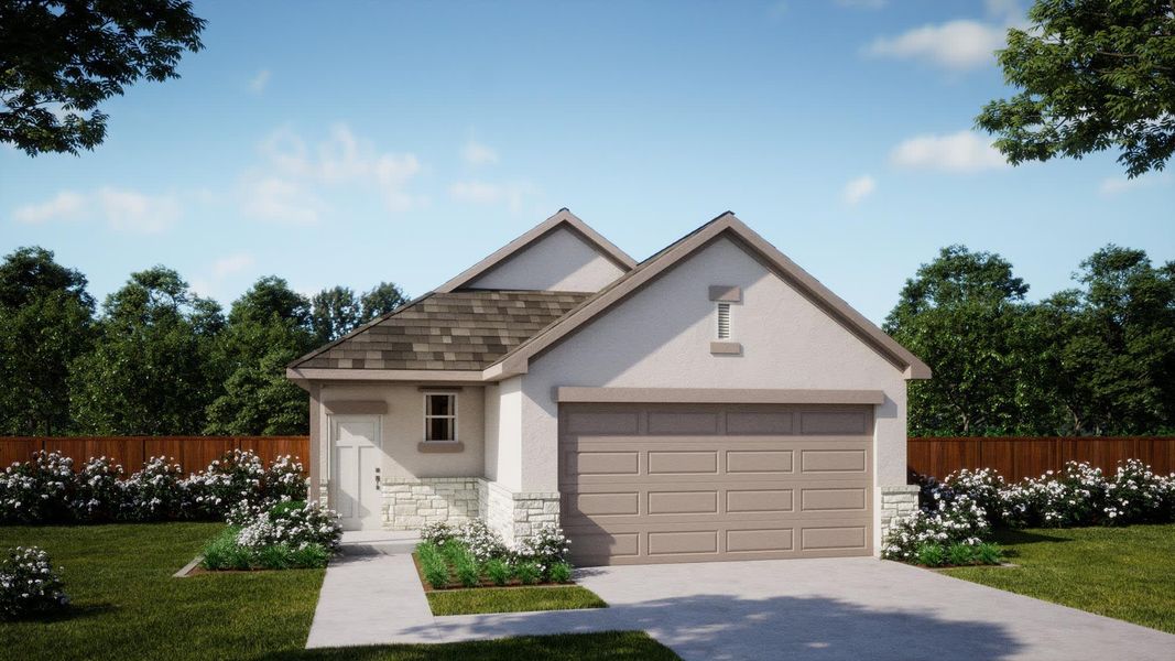 Elevation C | Rebecca at Village at Manor Commons in Manor, TX by Landsea Homes