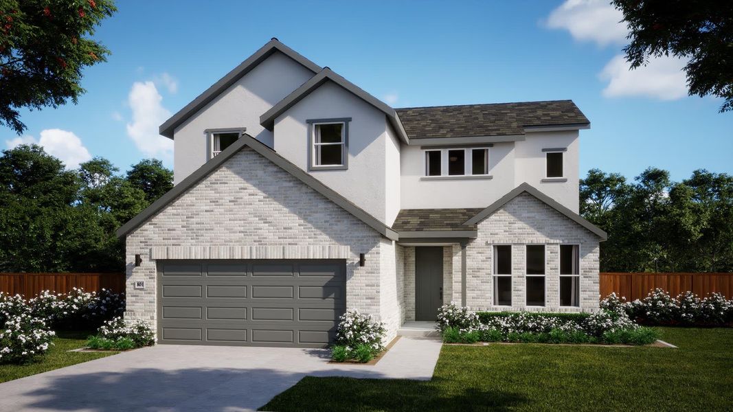 Elevation C | Beau | Sage Collection – Freedom at Anthem in Kyle, TX by Landsea Homes