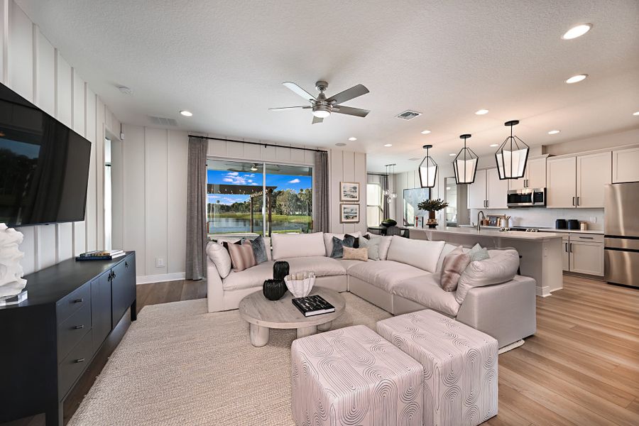 Great Room | Briella Model | New Homes in Palm Bay, FL | Landsea Homes
