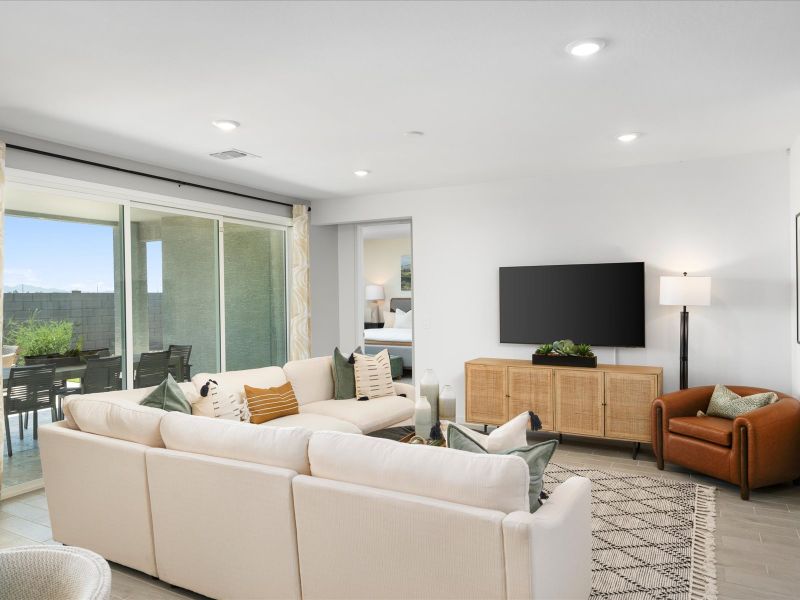 Living Area in the Bailey Floorplan at Rancho Mirage