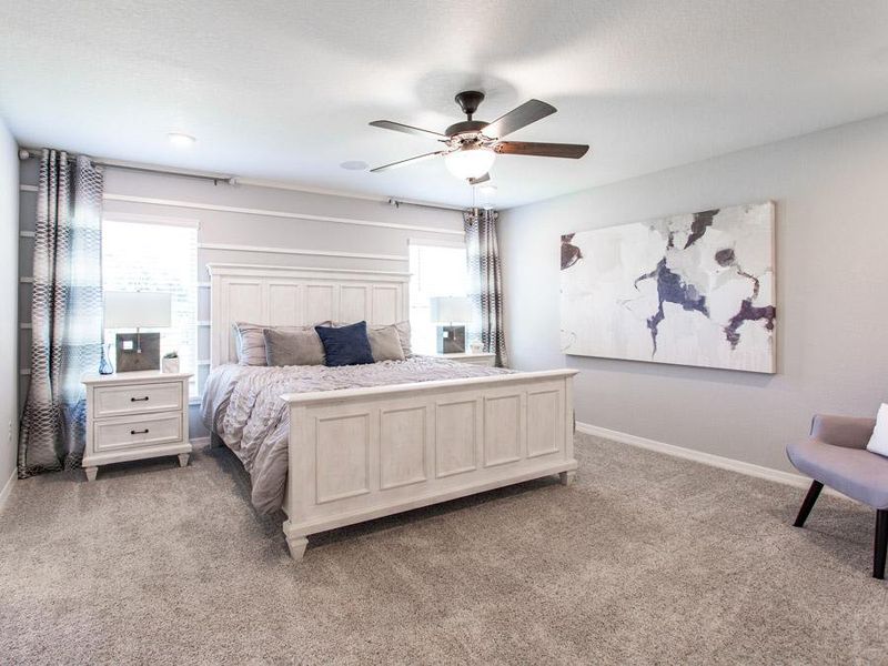 Your spacious owner`s suite provides a perfect retreat - Parker model home in Parrish, FL