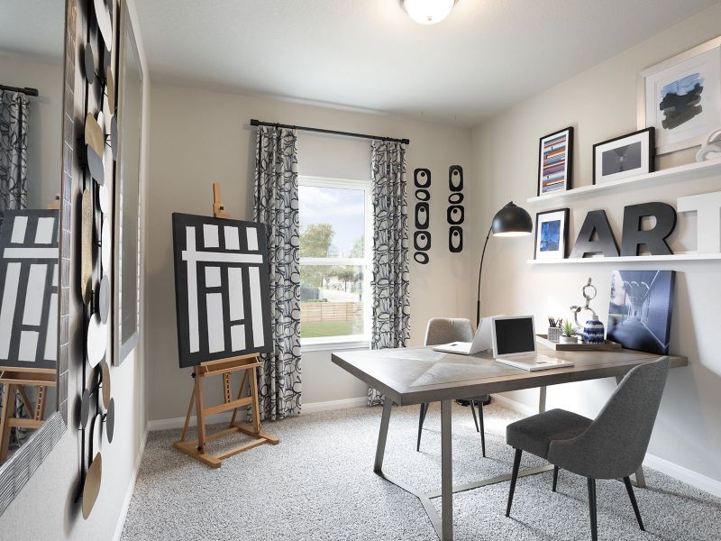 Work from home in your private study - modeled at Dunvale Village