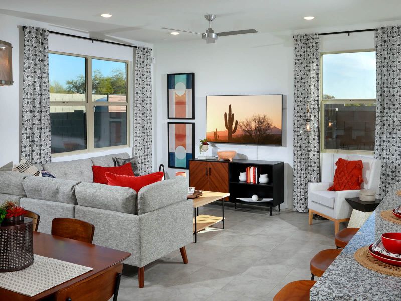 Enjoy cozy movie nights in the Leslie floorplan at Coyote Ridge.