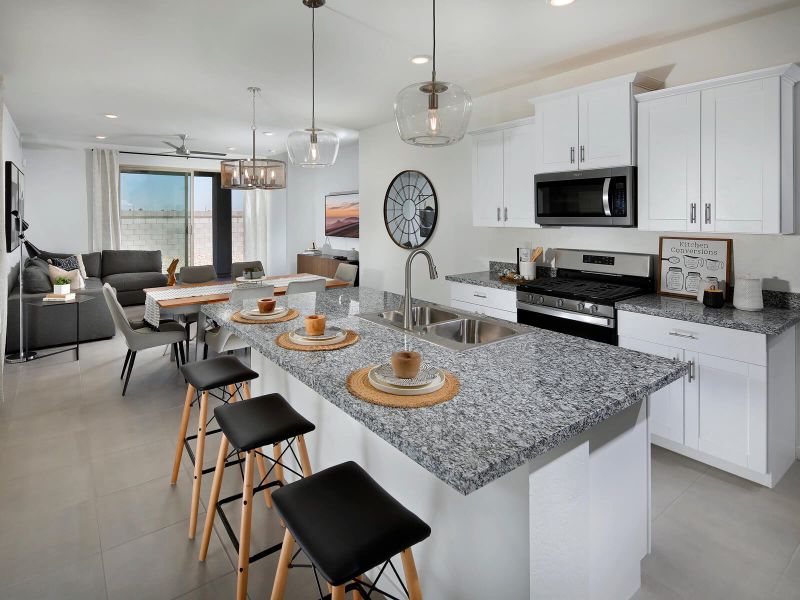 Easily entertain with the spacious kitchen island.