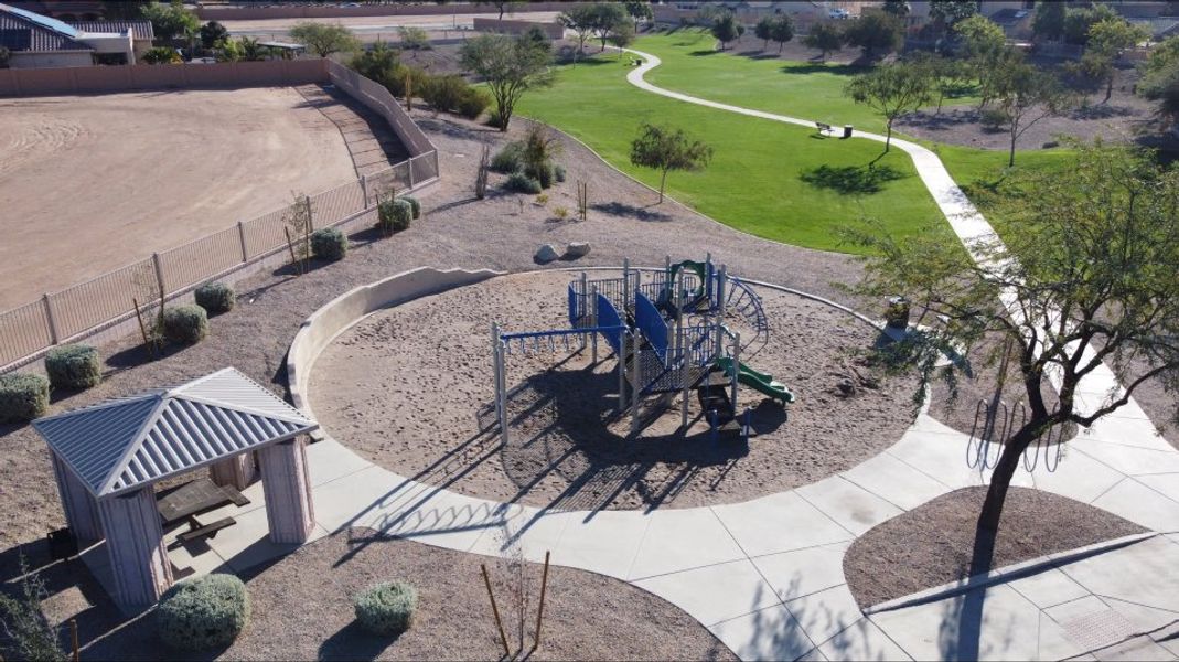 Picnic area with tables